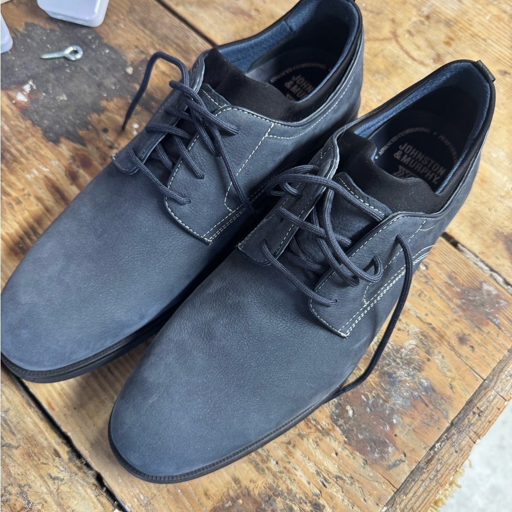 Johnston & Murphy Men's Blue/Gray Derby Shoes